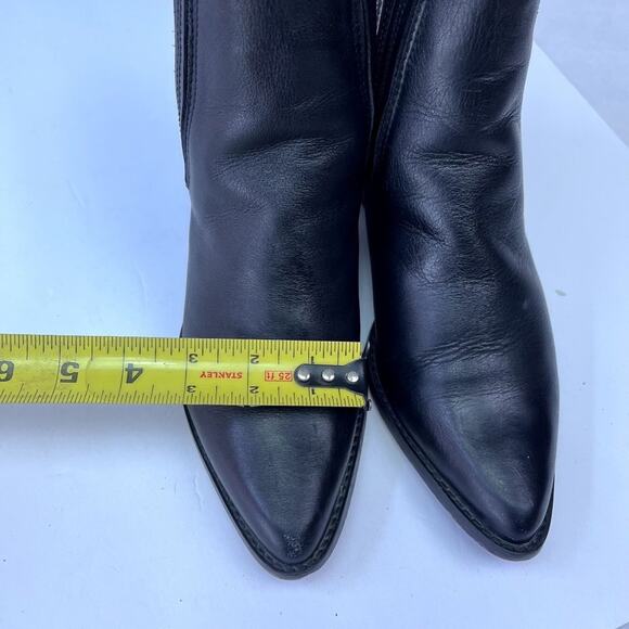 ALDO Boots Women's Size 8.5 Black Leather Chelsea Ankle Pointed Toe Western - Picture 11 of 15